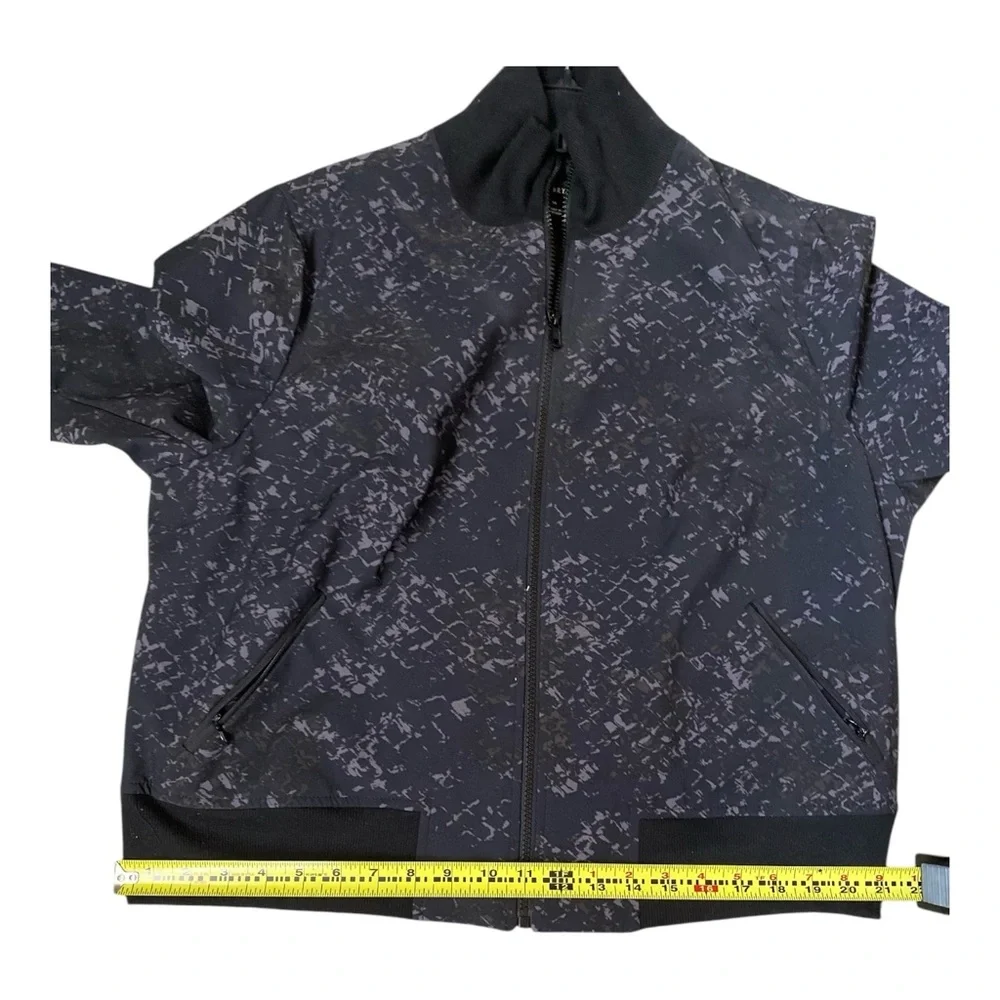💐NWT Lane Bryant Black Bomber Jacket with Ribbed Details - Picture 5 of 12